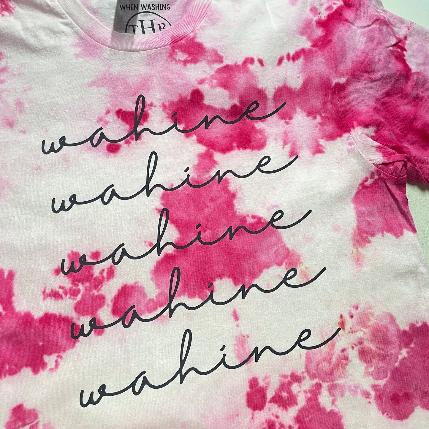 WAHINE PINK ICE DYE TEE Small