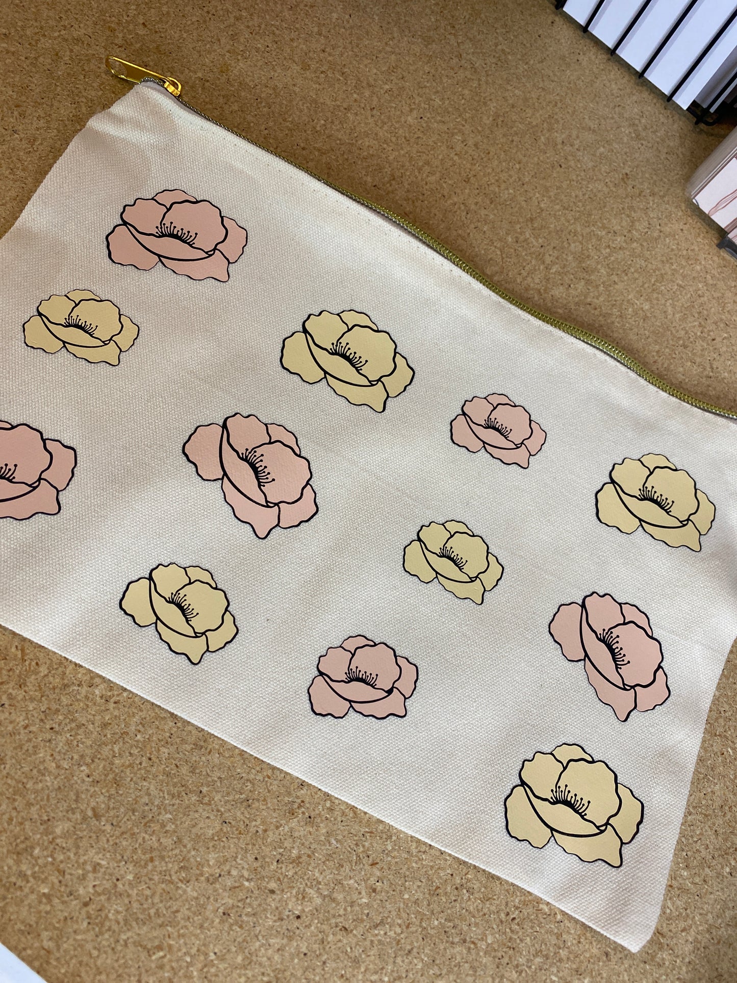 Blue + pink Zippy Pouch