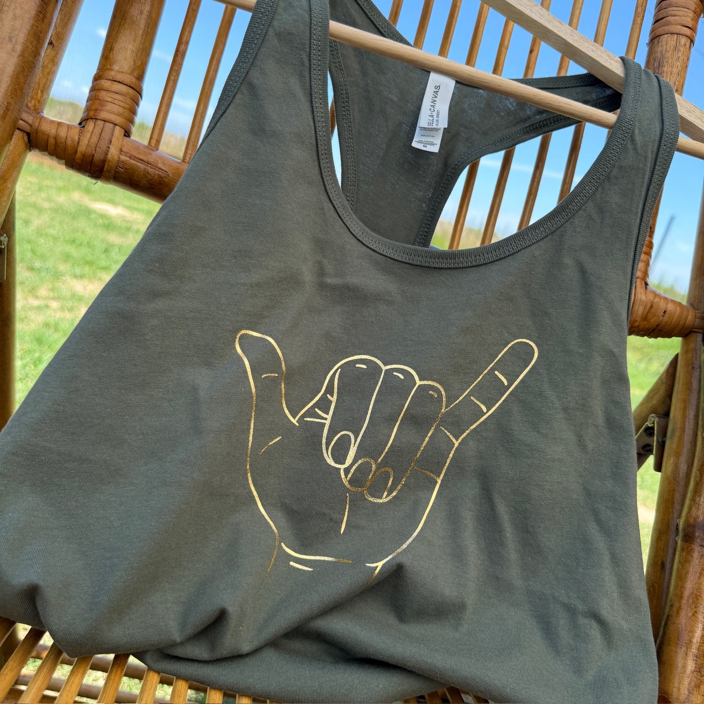 Gold Shaka Racerback Tank