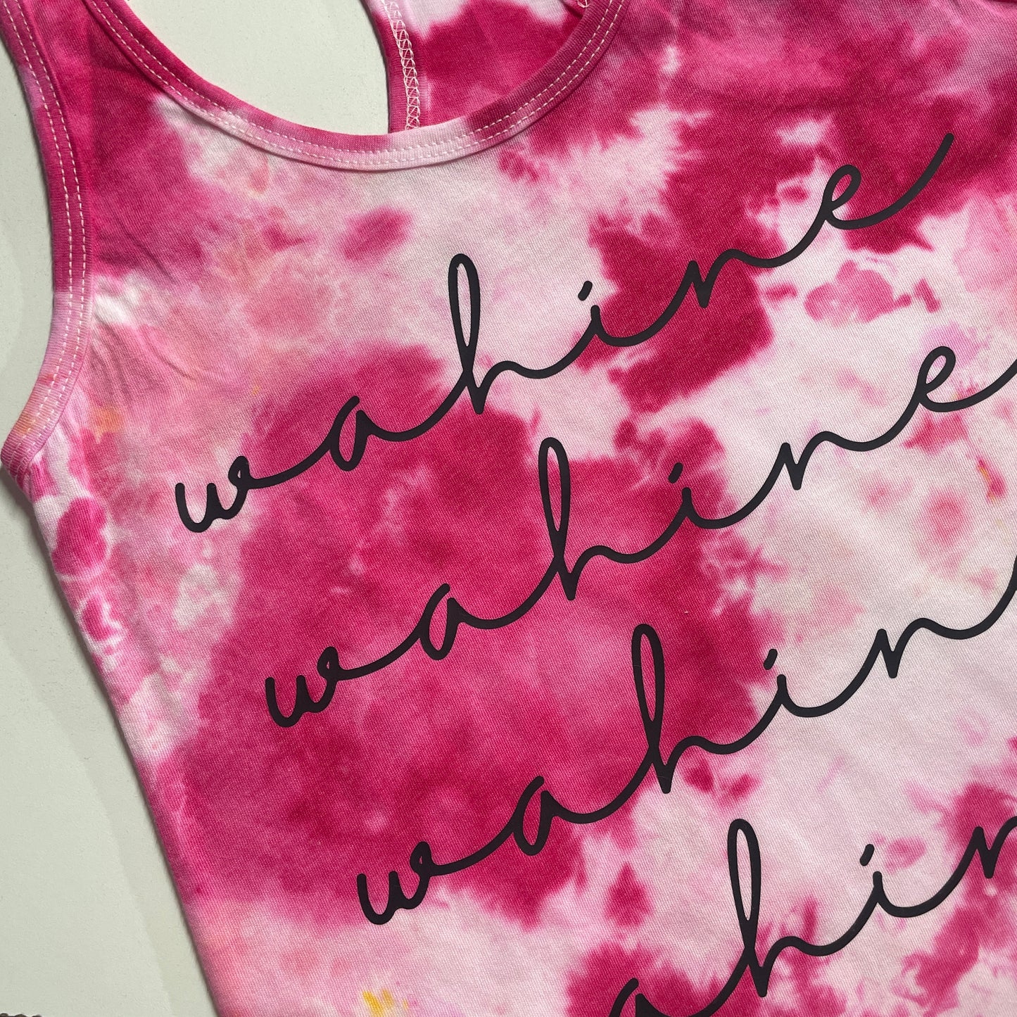 WAHINE PINK ICE DYE TANK