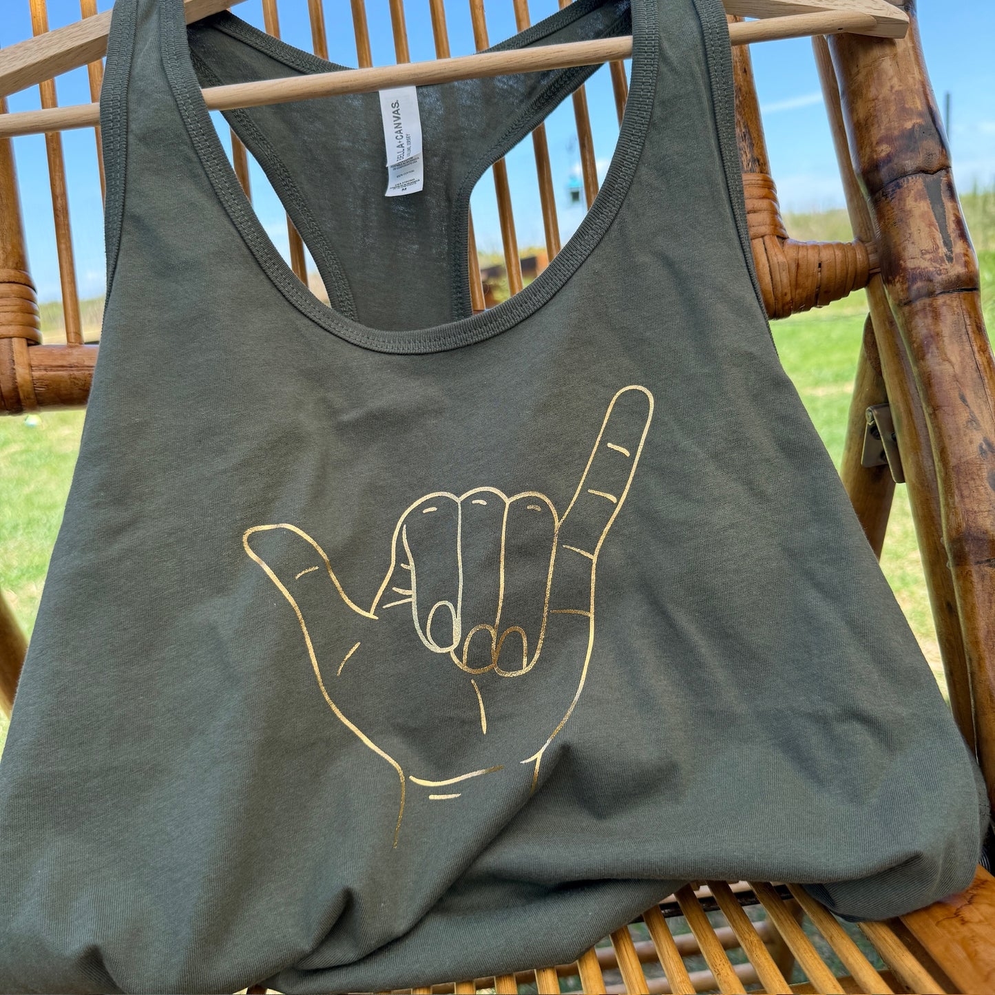 Gold Shaka Racerback Tank