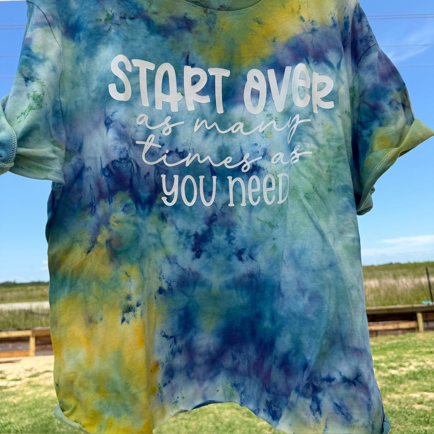 Starting Over Crop Top in Blueberry Limeade