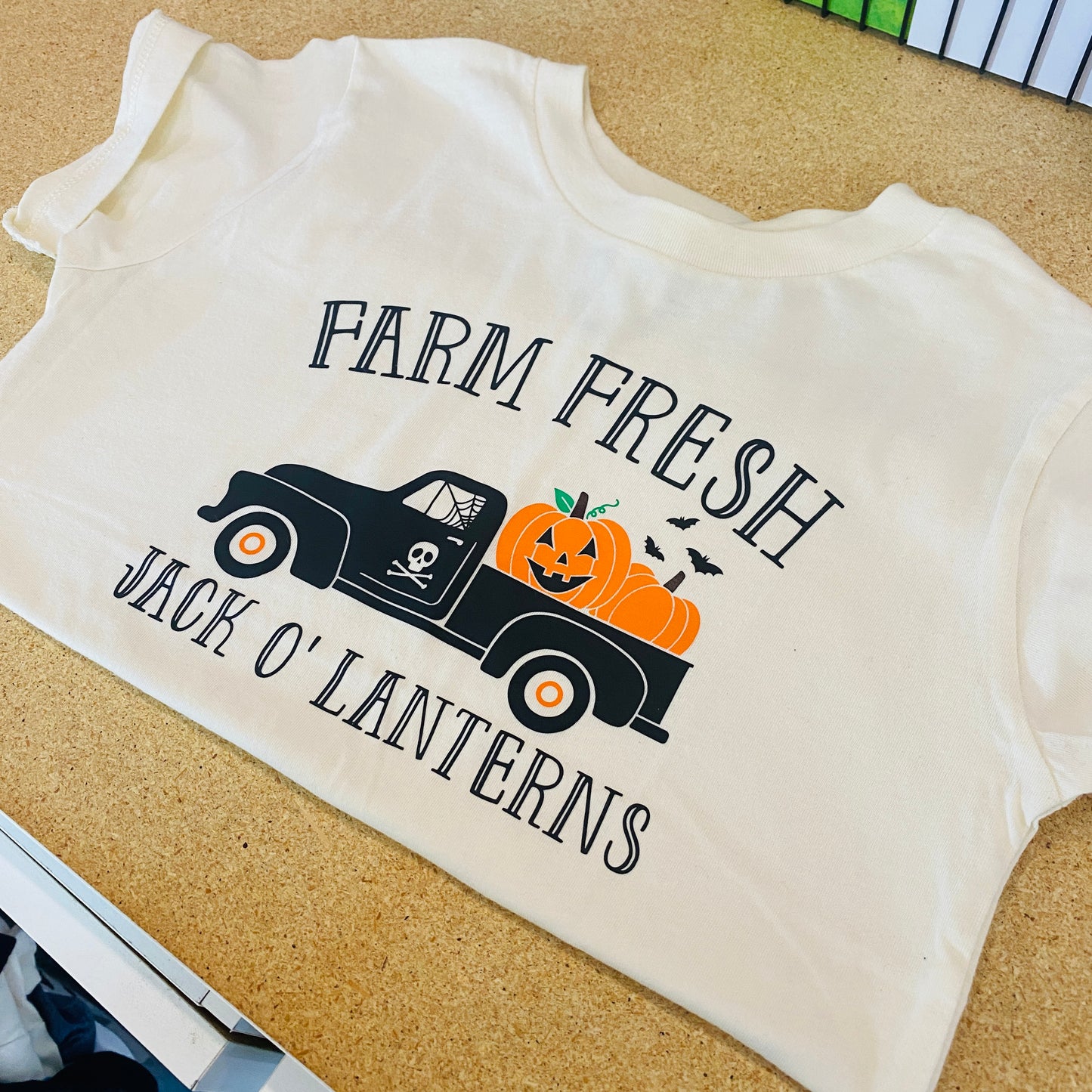 Farm Fresh Jack o’ Lanterns toddler tee
