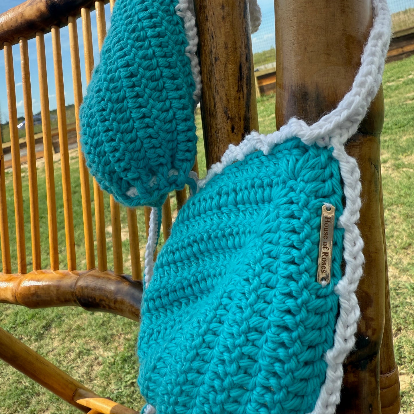 Handmade Crochet Bikini Top in Lanikai