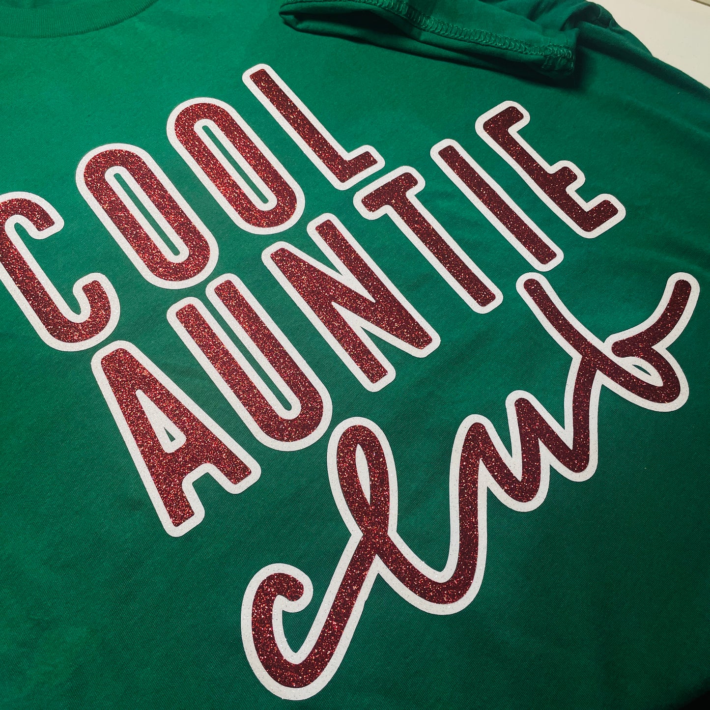 COOL AUNTIE CLUB glitter tee