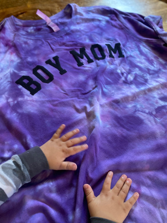 Boy Mom Tie Dye Purple