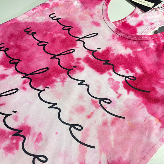 WAHINE PINK ICE DYE TANK