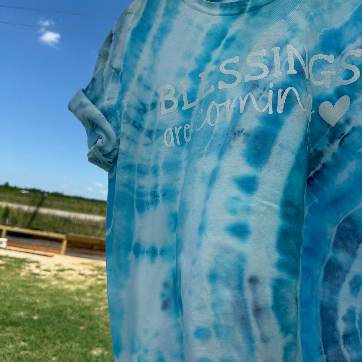 Blessings Are Coming Geode Dyed Crop Top