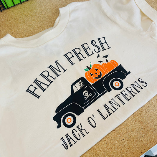 Farm Fresh Jack o’ Lanterns toddler tee