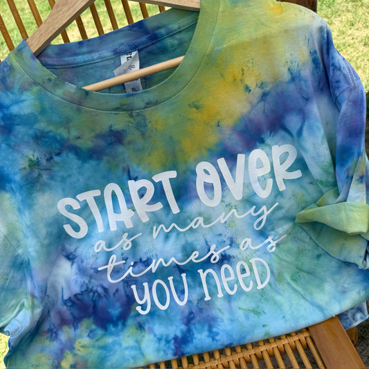 Starting Over Crop Top in Blueberry Limeade