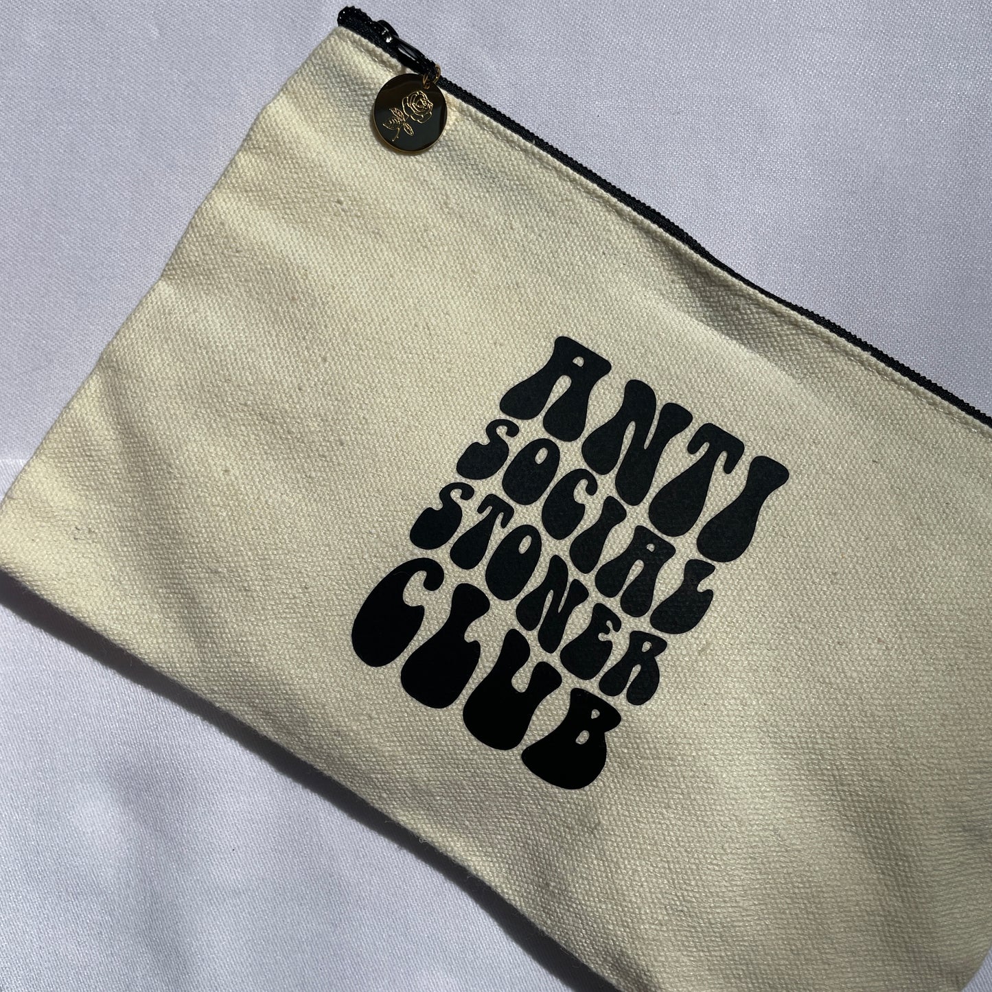 ANTISOCIAL STONER CLUB zippered pouch