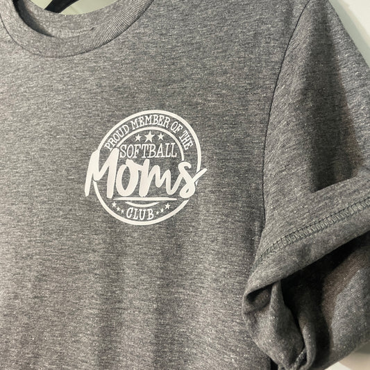 SOFT BALL MOMS CLUB tee