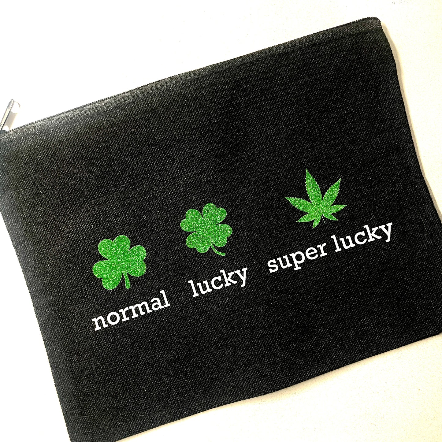 Normal, Lucky, Super Lucky zippered pouch