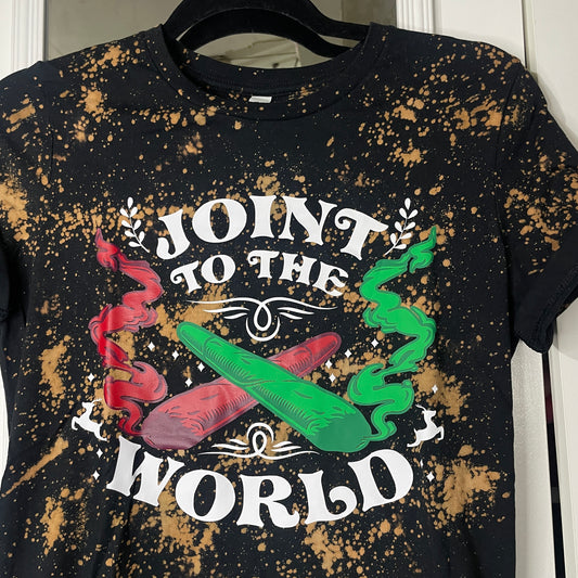 JOINT TO THE WORLD reverse dye tee (women’s sizing