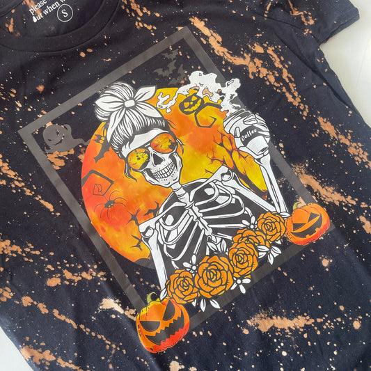 SKELLY COFFEE reverse dye tee