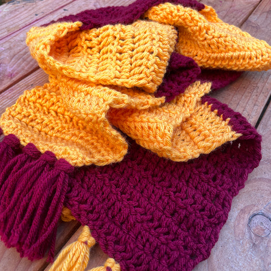 House Crocheted Scarf