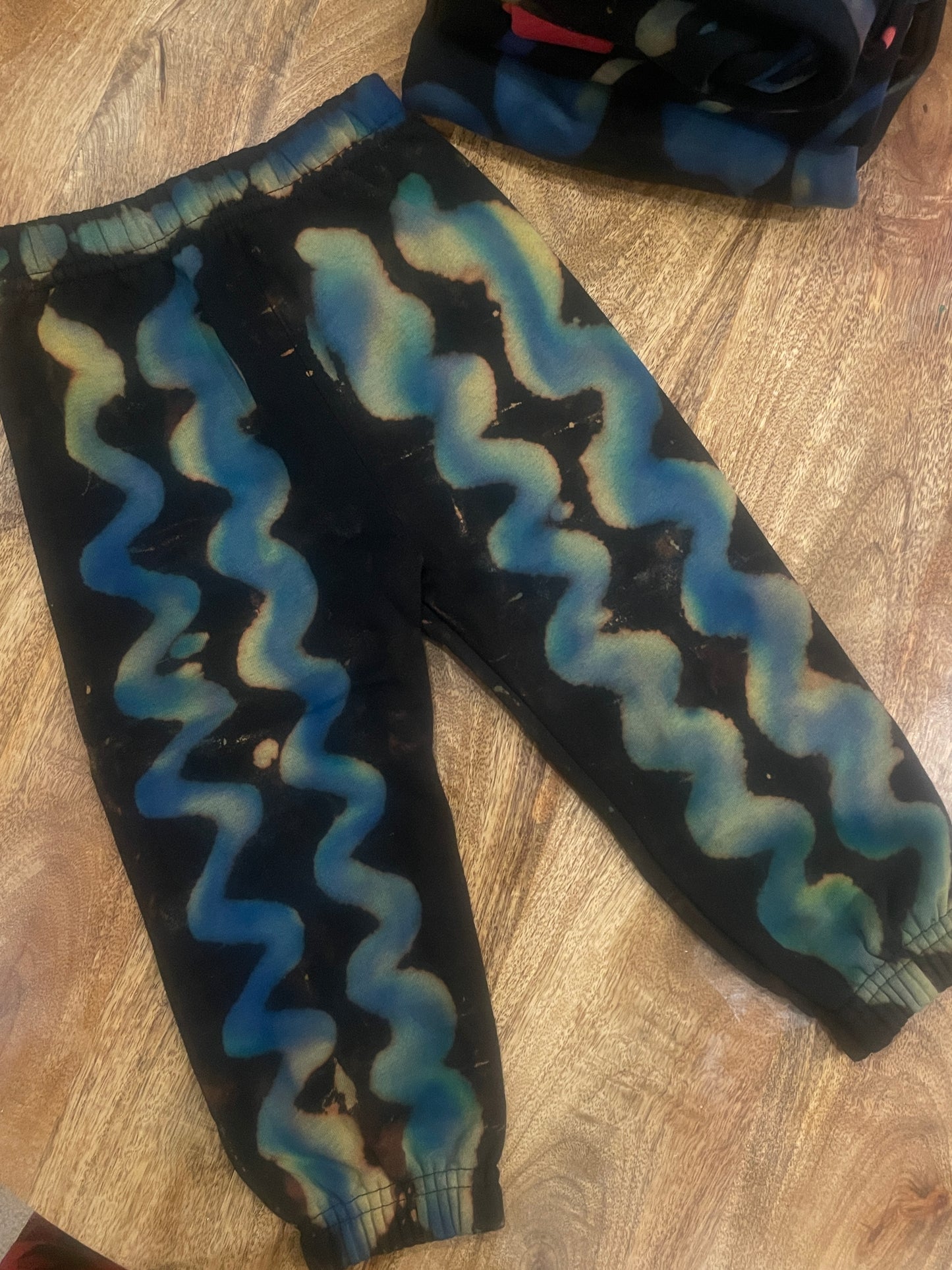 Toddler Reverse Dye Squiggle Sweatpants