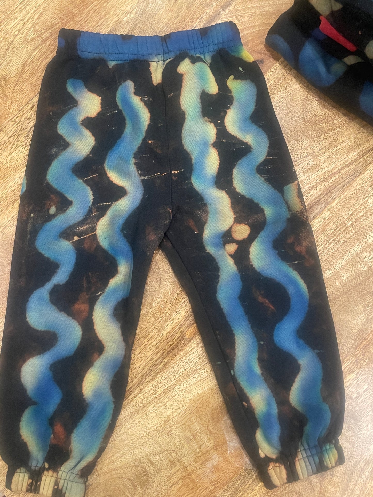 Toddler Reverse Dye Squiggle Sweatpants