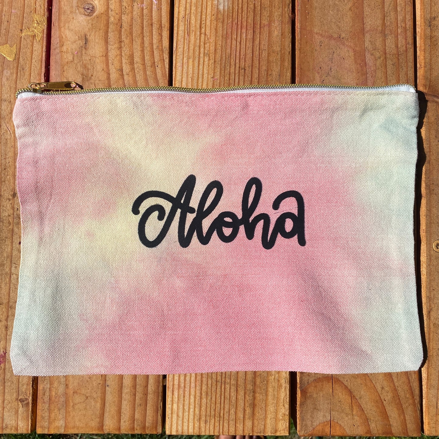 Tie Dye Aloha Zippy Pouch